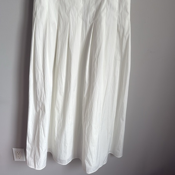 NEW ZARA POPLIN MIDI DRESS WHITE Large - Picture 6 of 13